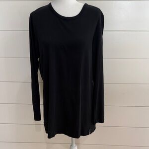 J Jill Perfect Prima Black Long Sleeve Top